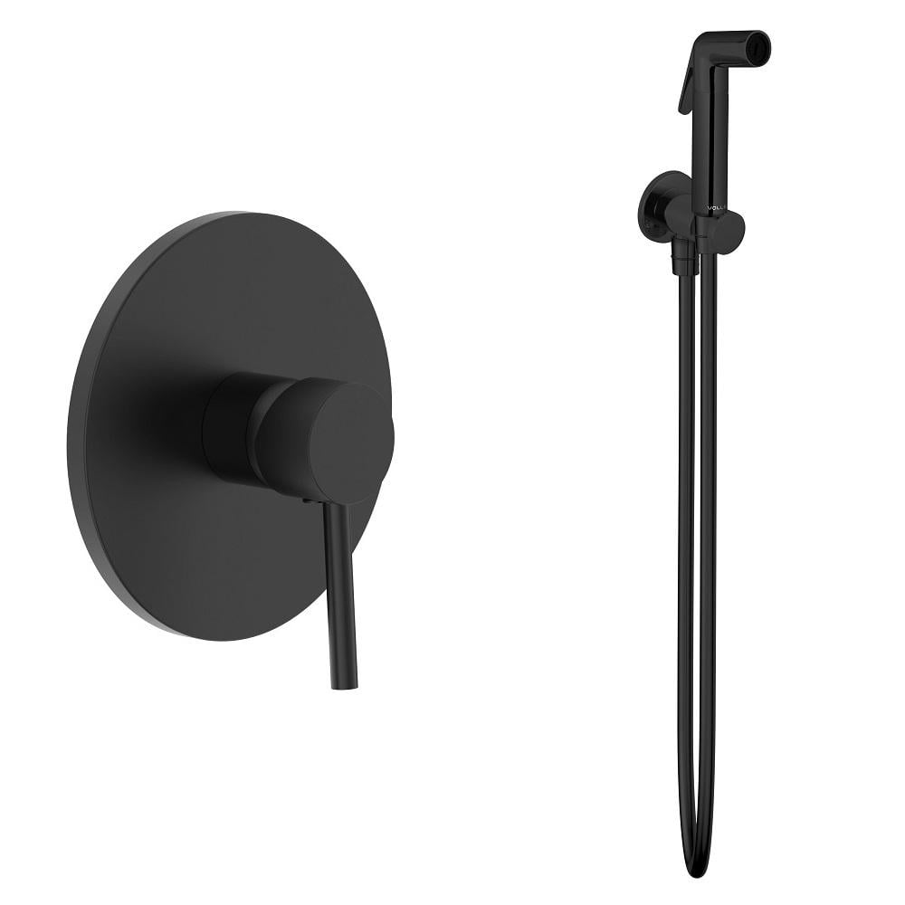 Смеситель для гигиенического душа VOLLE CRUZE скрытый SET20240414 Черный (227316)