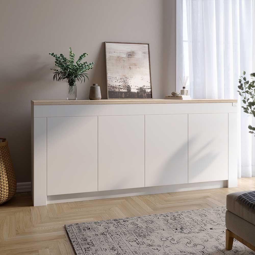 Комод большой Lion Ларри-1 Нимфея альба/Дуб сонома трюфель (Lion-041048)