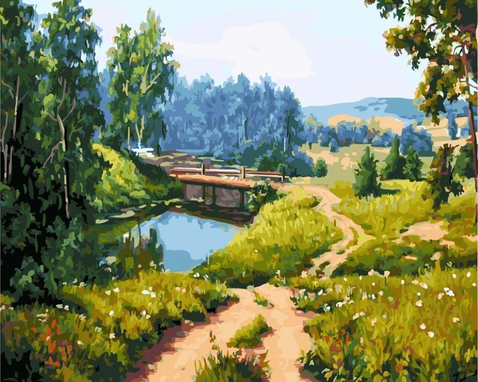 Картина по номерам Brushme Проселочня дорога 40x50 см в коробке (BRM5775) Картина по номерам Brushme Проселочня дорога 40x50 см в коробке (BRM5775)