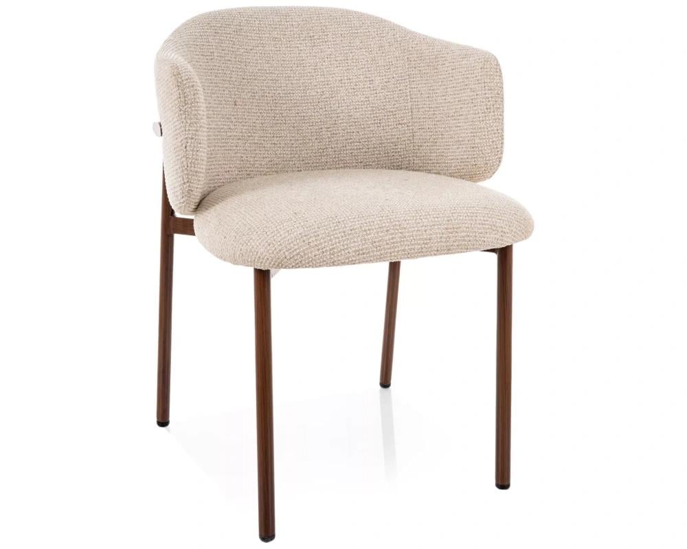 Стул кухонный обеденный мягкий Signal Osaka D Светло-бежевый/Орех