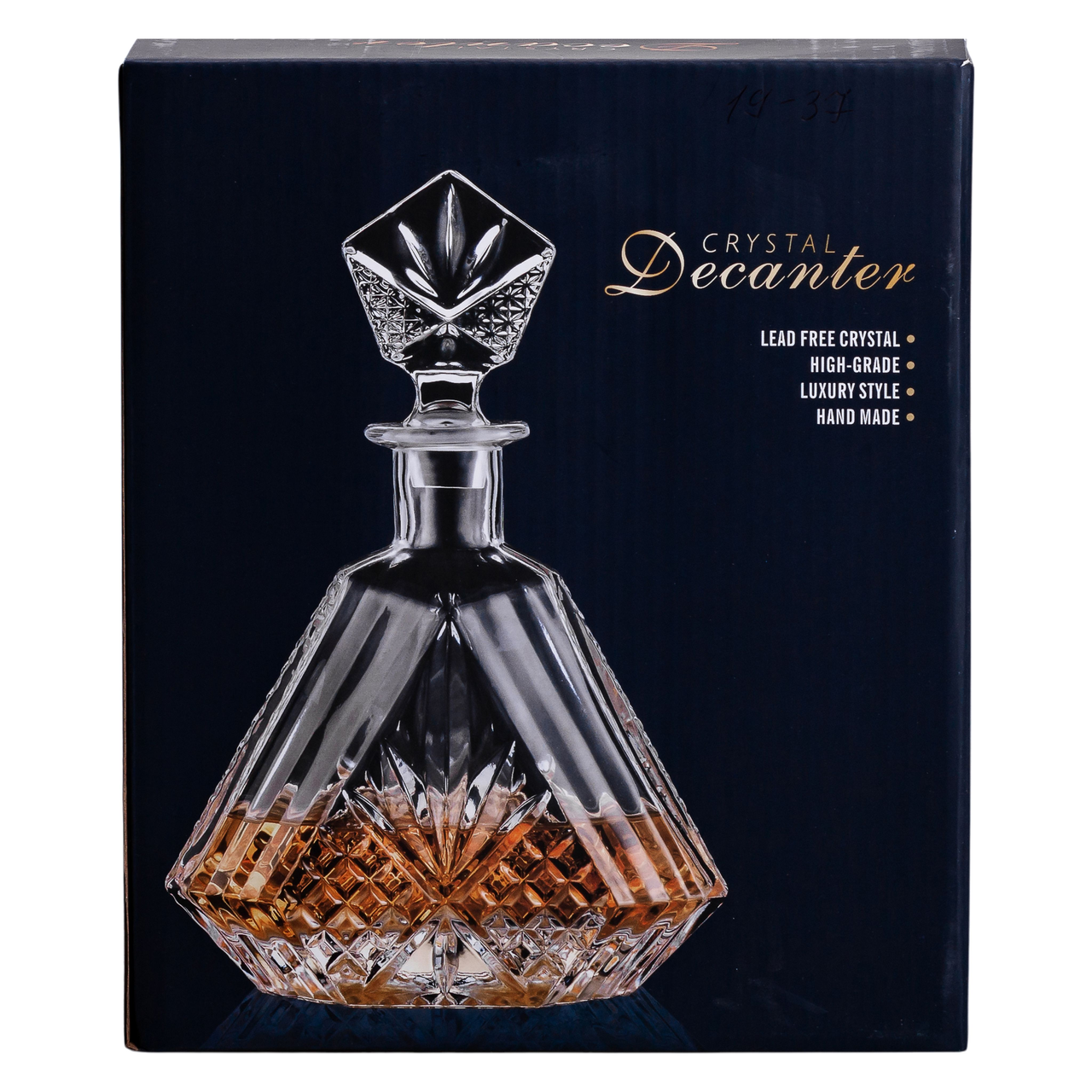 Декантер для виски с пробкой 1 л 18х8х27 см - фото 7