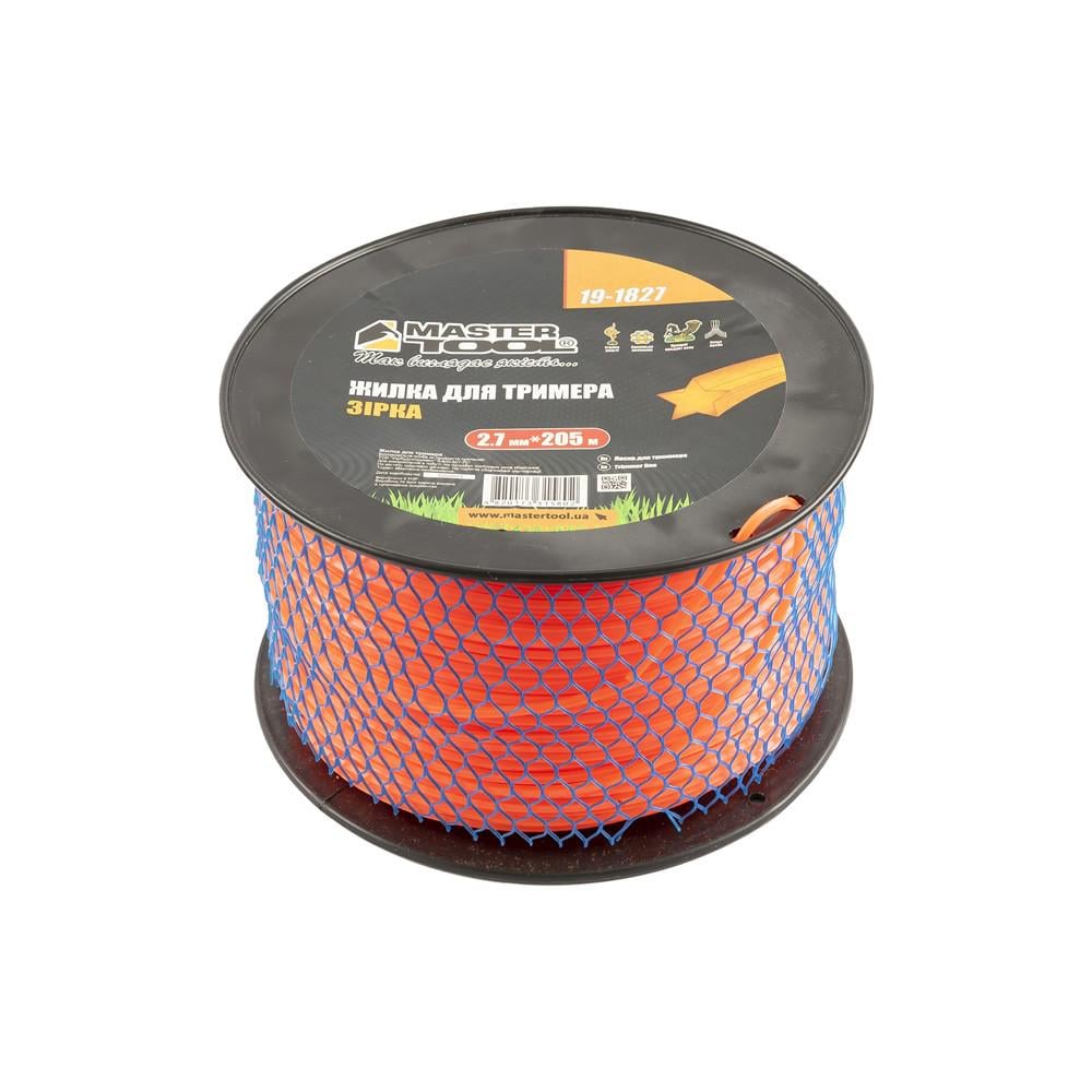 Волосінь для тримера MasterTool Зірка 2,70 мм х 205 м (19-1827)
