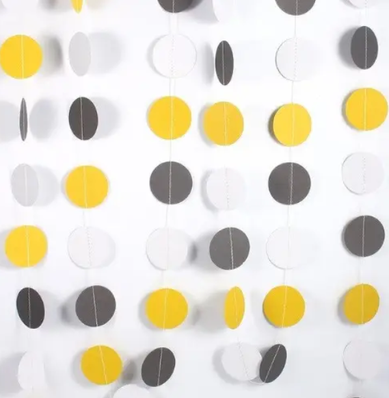 Гирлянда кружочки для фотозоны 4 м x 6 см Разноцветный (80504)