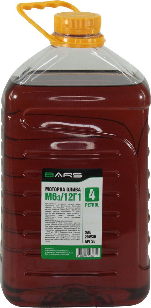 Моторное масло бензин Bars 20W-30 М-63/12Г1 всесезонное ПЭТ 4 л
