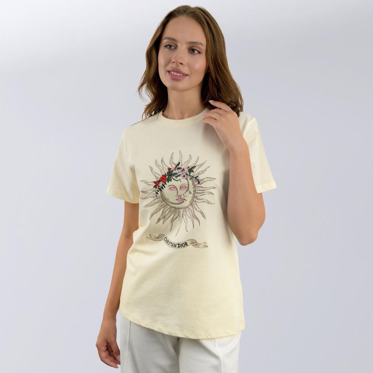 Футболка жіноча повсякденна Christian Dior S Жовтий (2797308221) - фото 2