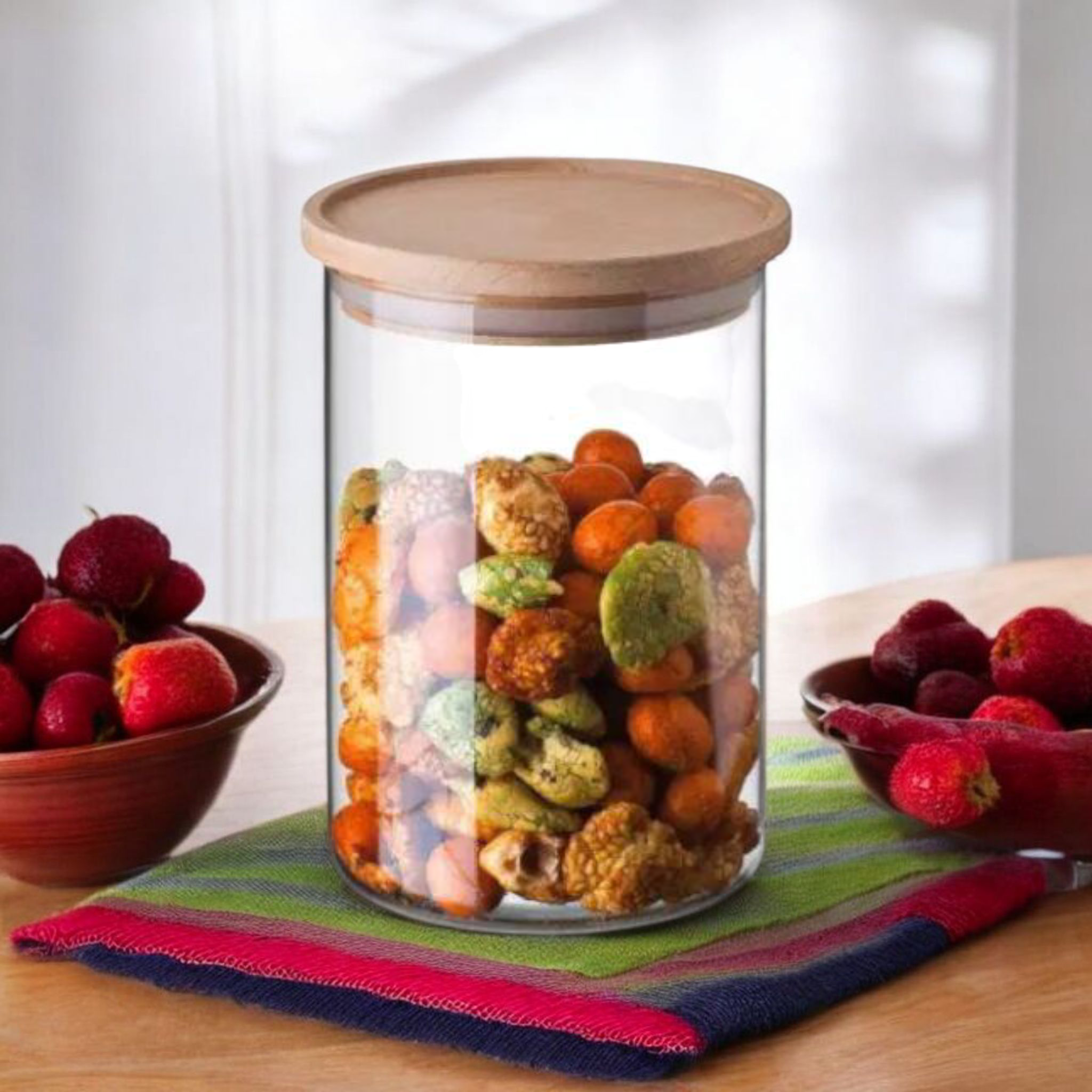 Місткість для зберігання Simax з дерев'яною кришкою 800 мл Прозорий (5152/LWs) - фото 4 Місткість для зберігання Simax з дерев'яною кришкою 800 мл Прозорий (5152/LWs) - фото 4