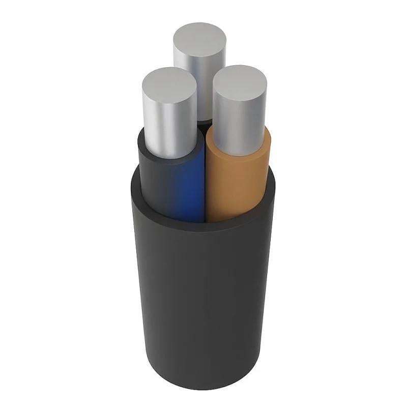 Кабель алюминиевый круглый Укркабель АВВГ 3х6 мм2 Черный (28689500)