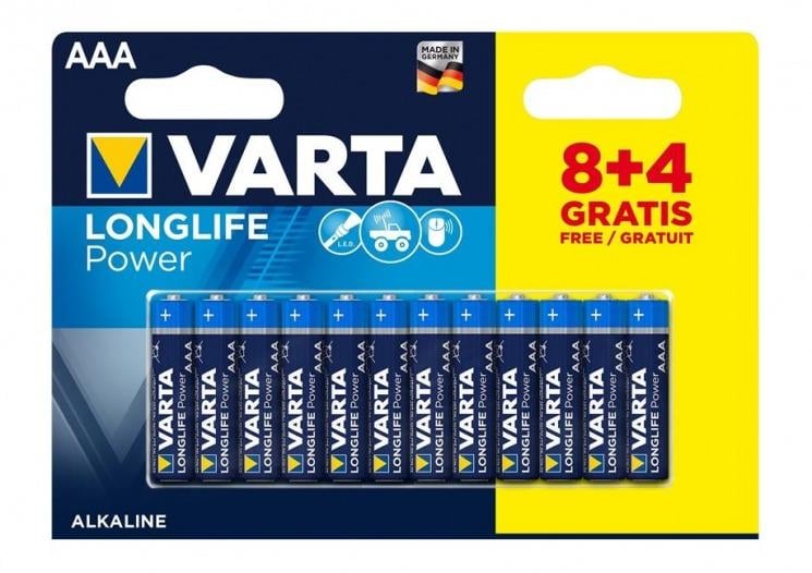 Батарейка Varta Longlife Power AA 1,5-1,55V 12 шт. (26938265)