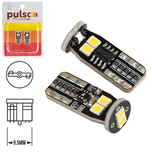 Лампа Pulso/габаритна/LED T10/CANBUS/6SMD-2835/12v/2.7W/290lm White (LP-10290) - фото 3