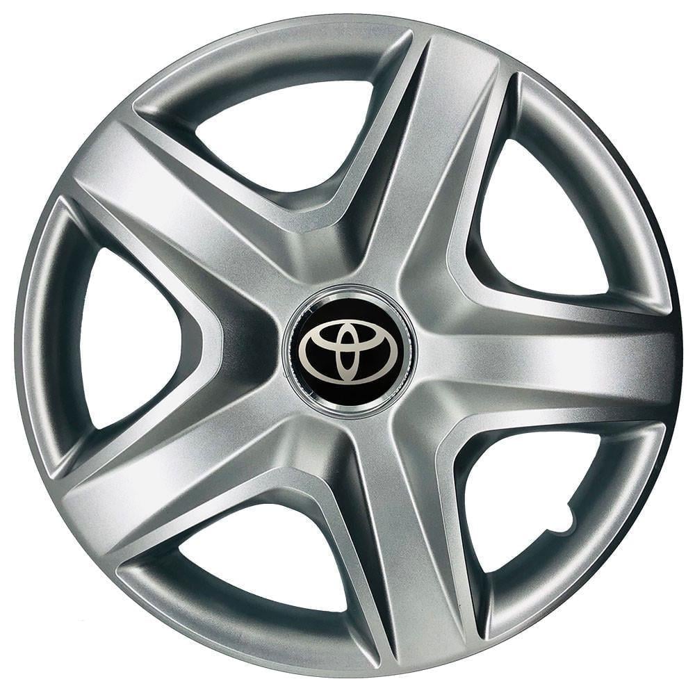 Колпаки SJS 418 с логотипом Toyota R16 4 шт. Серебряный