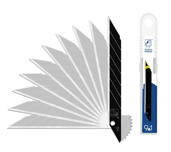 Лезвия для ножа Woodpecker 9 мм угол 30° 10 шт. Серый (FD-N40A)