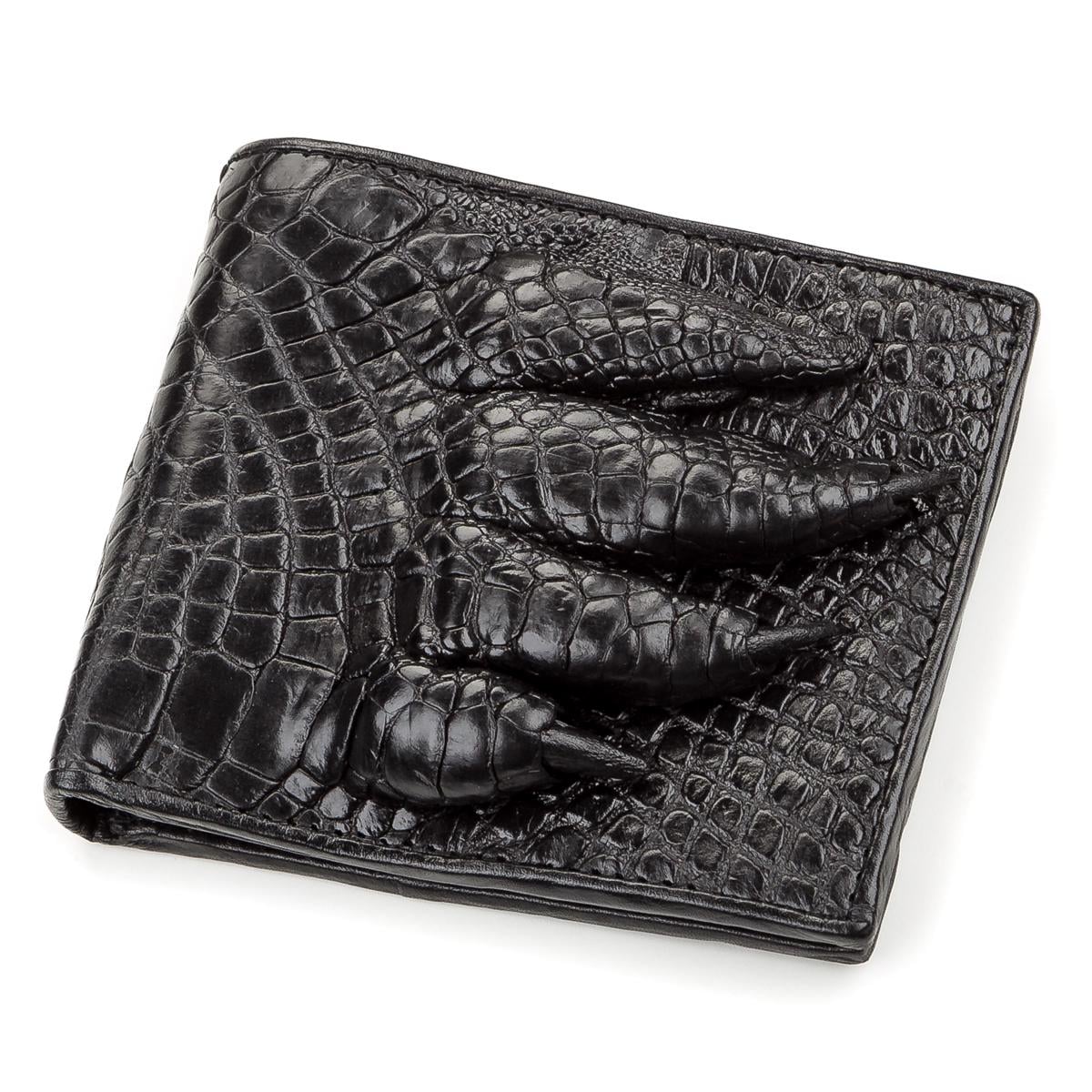 Гаманець чоловічий Crocodile Leather 18200 з натуральної шкіри крокодила Чорний