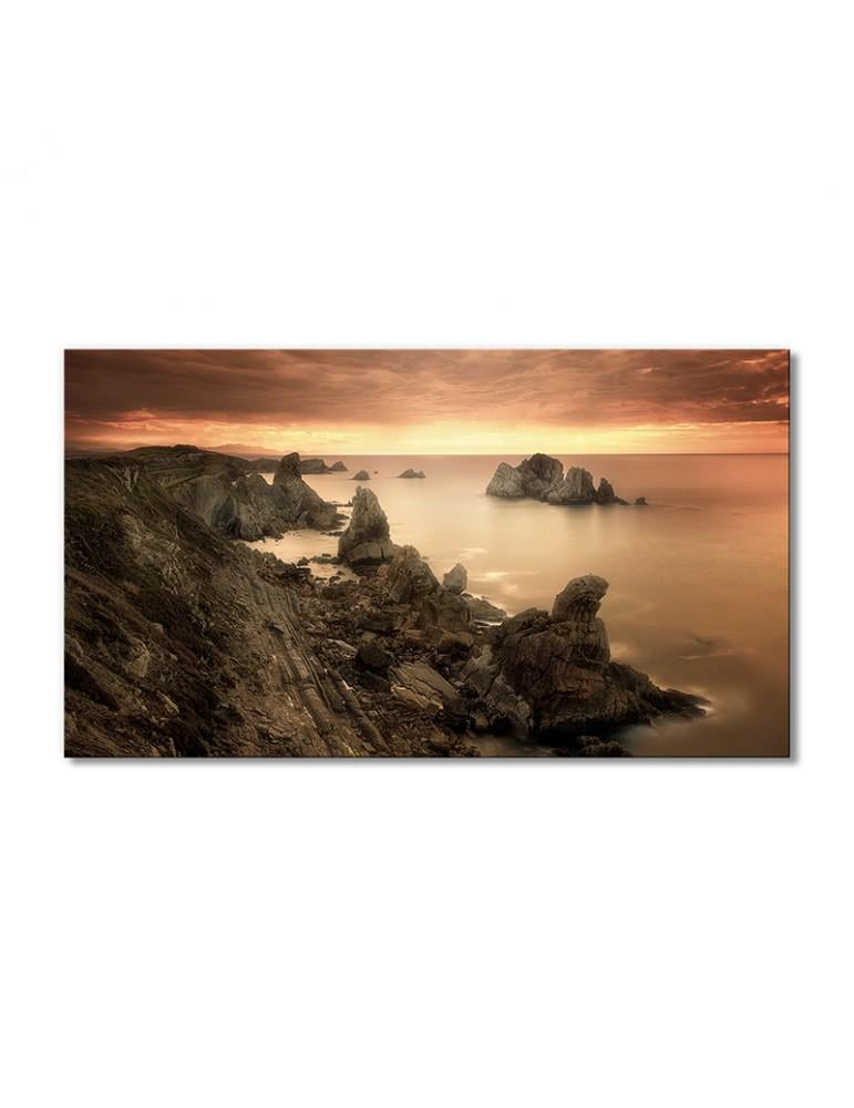 Картина модульная Скалистое побережье закат 1 модуль 60x90 см