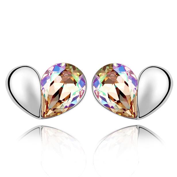 Серьги с кристаллами Сваровски 13011 Italina Янтарный/Желтый