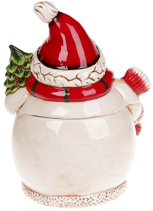 Банка керамічна для новорічних солодощів тріо сніговиків 1 л - фото 3 Банка керамічна для новорічних солодощів тріо сніговиків 1 л - фото 3