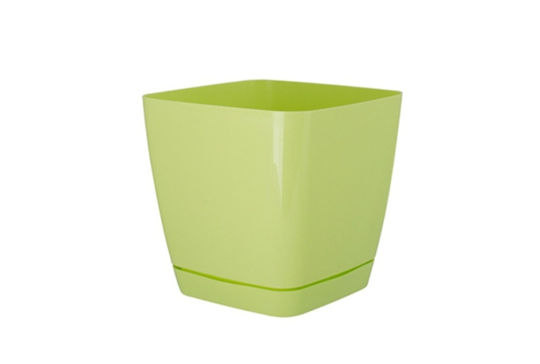 Горшок с подставкой Form-Plastic Тоскана квадратный 7,6 л Фисташковый (3978061503)
