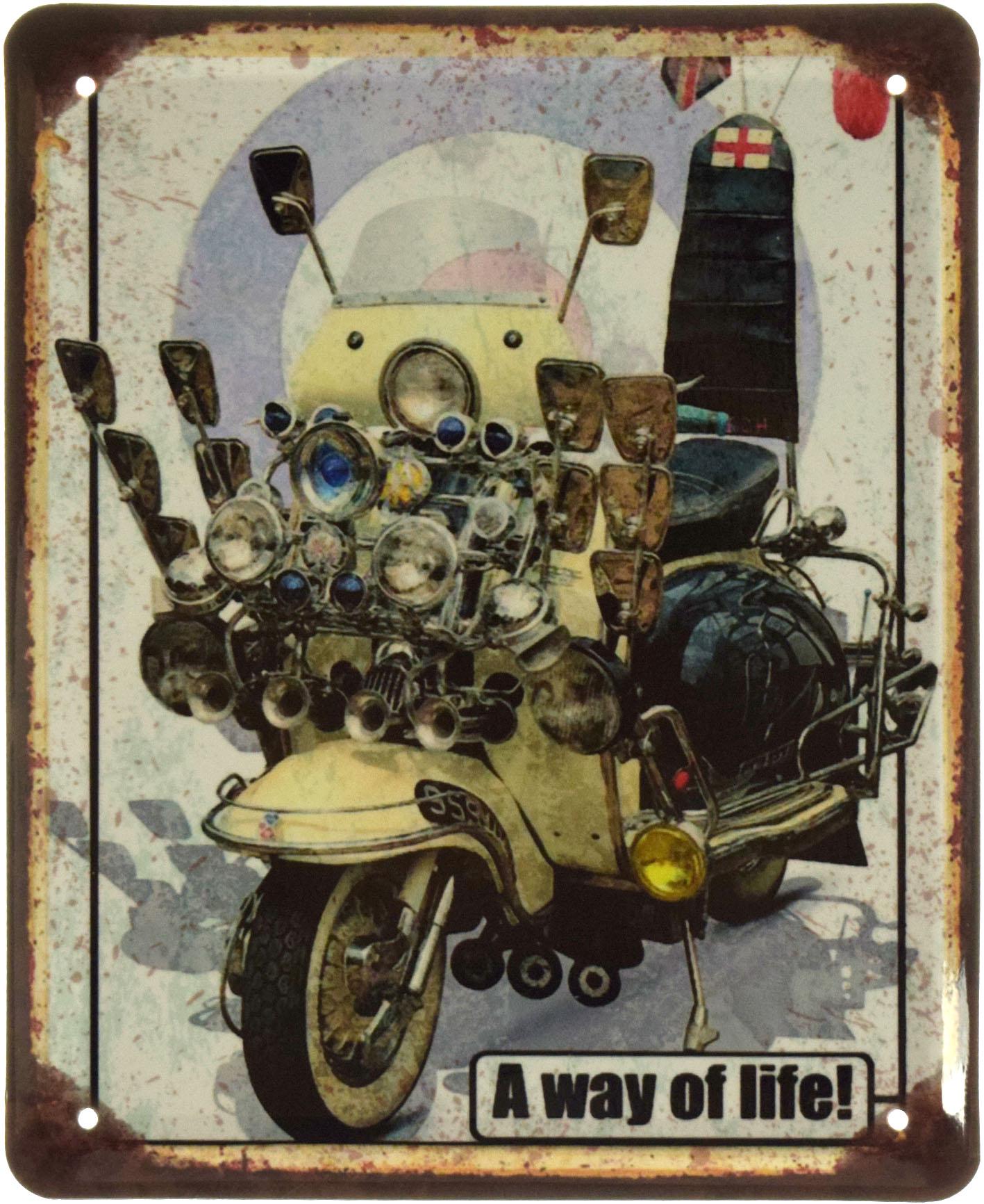 Табличка металлическая Жизненный Путь!/A Way Of Life! 18x22 см