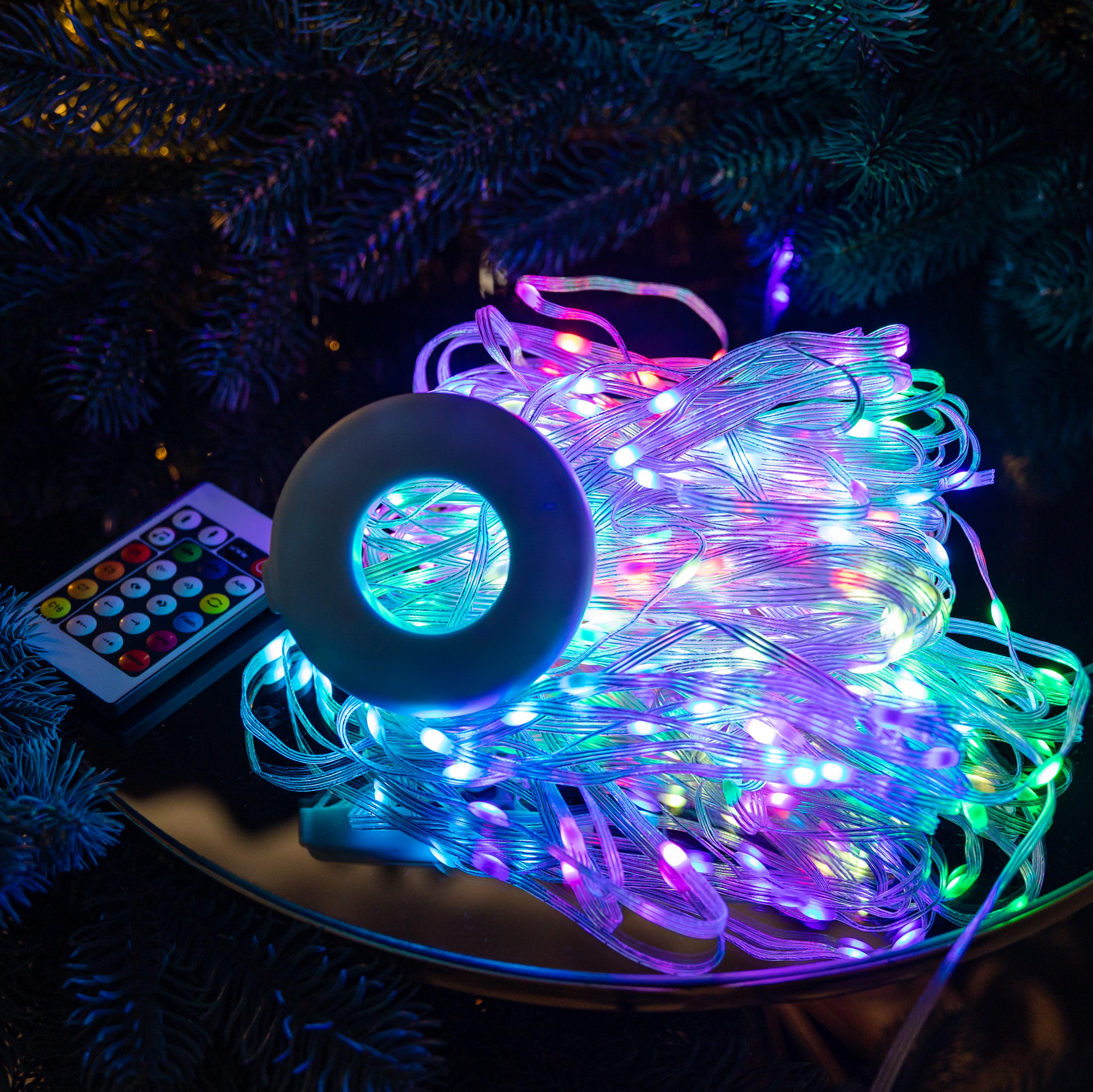 Гирлянда умная GarlandoPro с управлением с телефона и пульта 2 м на 200 LED Разноцветный (147-107- 1733042W)