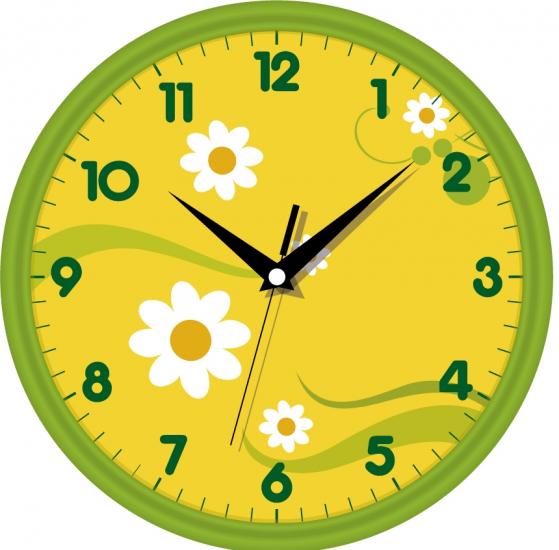 Часы настенные UTA Classic Цветущая лужайка 30x30 см Green (118544)