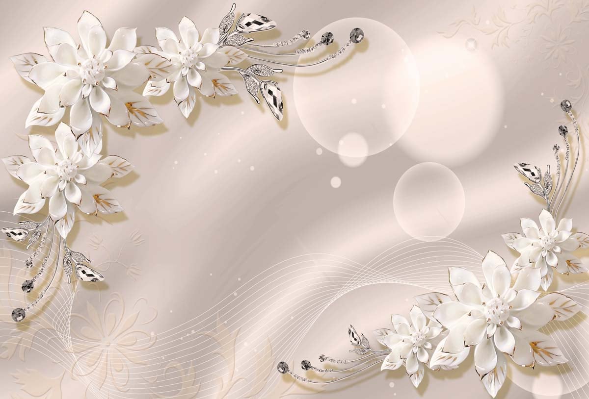 Фотообои WS Wallpaper Цветы на шелке 392x270 см (431)