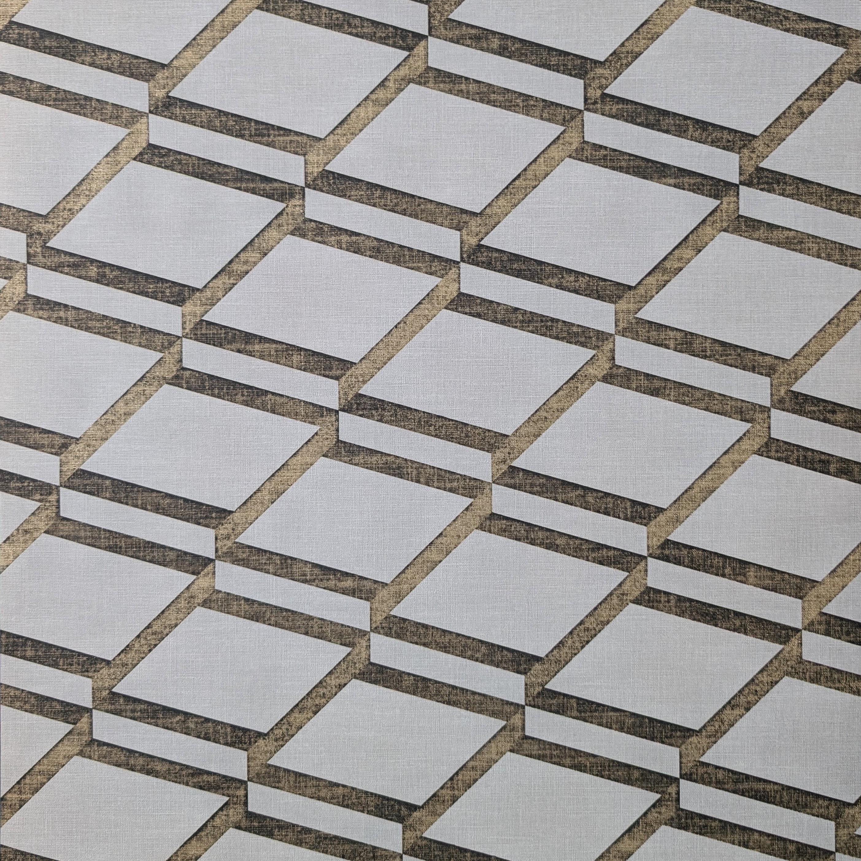 Обои виниловые Decoprint Blooming BL22731 Геометрия на флизелиновой основе 53 см Бежевый (31119771)