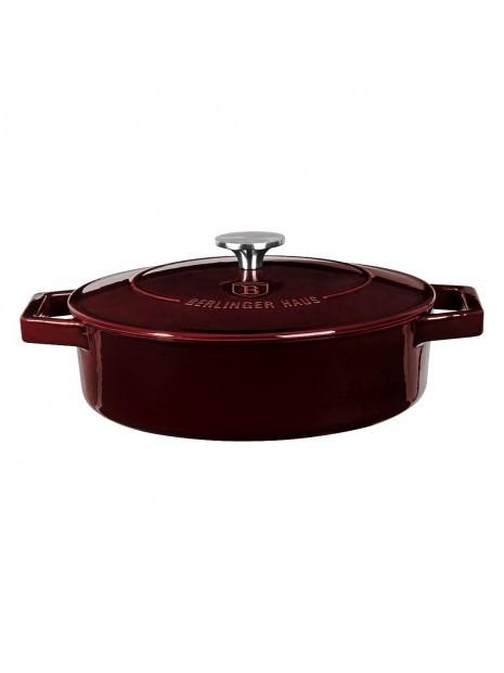 Кастрюля чугунная Berlinger Haus Metallic Line Burgundy Edition с эмалевым покрытием для любых плит и духовки 26х7,5 см 2,57 л (2422552522)