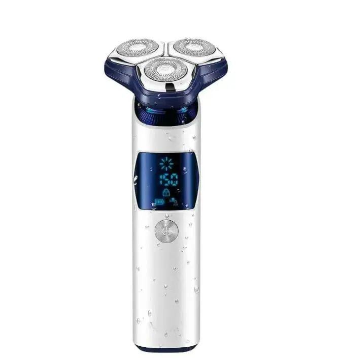 Электробритва роторная на 3 головки VGR аккумуляторная/водонепроницаемая с LED-дисплеем и триммером (V-328)