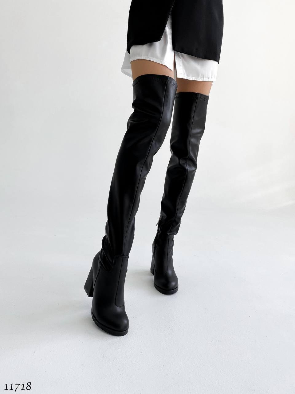 Ботфорти жіночі демі ANDRO р. 36 Чорний (11718-36) - фото 8