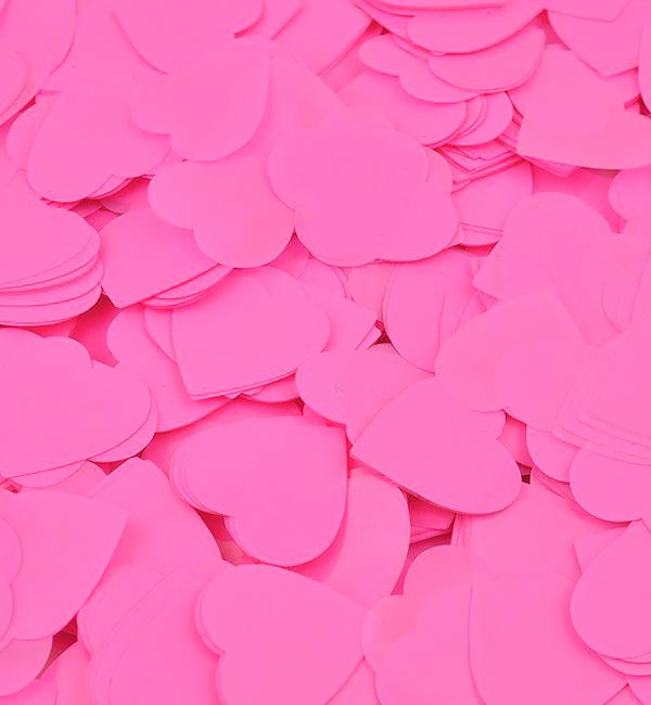 Конфетти метафан Сердце 50 г 4 см Розовый матовый (1353880)