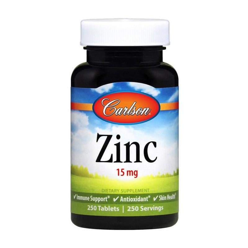 Цинк глюконат Carlson Labs Zinc 15 мг 250 табл.