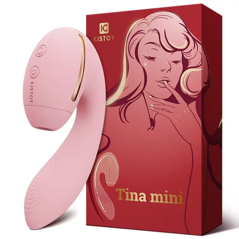 Вибратор вакуумный вагинально-клиторальный Kistoy Tina Mini Pink (2543027341)