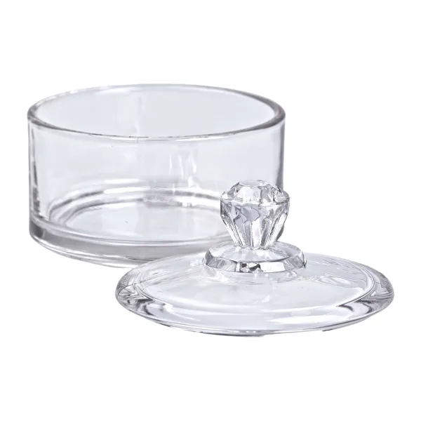 Конфетница с крышкой из толстого стекла Прозрачный (HP-YH-24) - фото 4