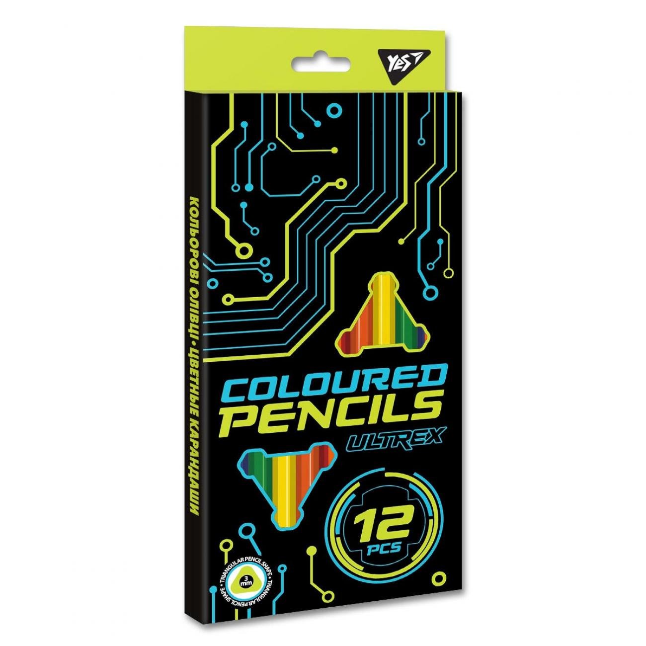 Олівці кольорові YES Ultrex 12 кольорів (MTT-163075)