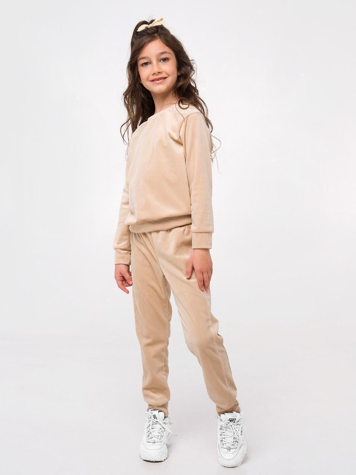 Комплект світшот та штани Smil 128 см Бежевий (117308)