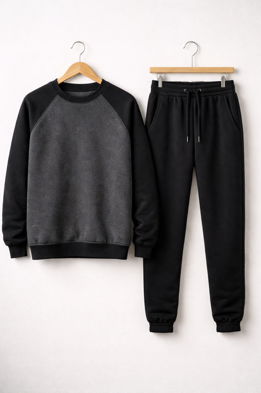 Спортивний костюм чоловічий весняний Zruchno світшот та штани L Чорно-темно-сірий (33500718)