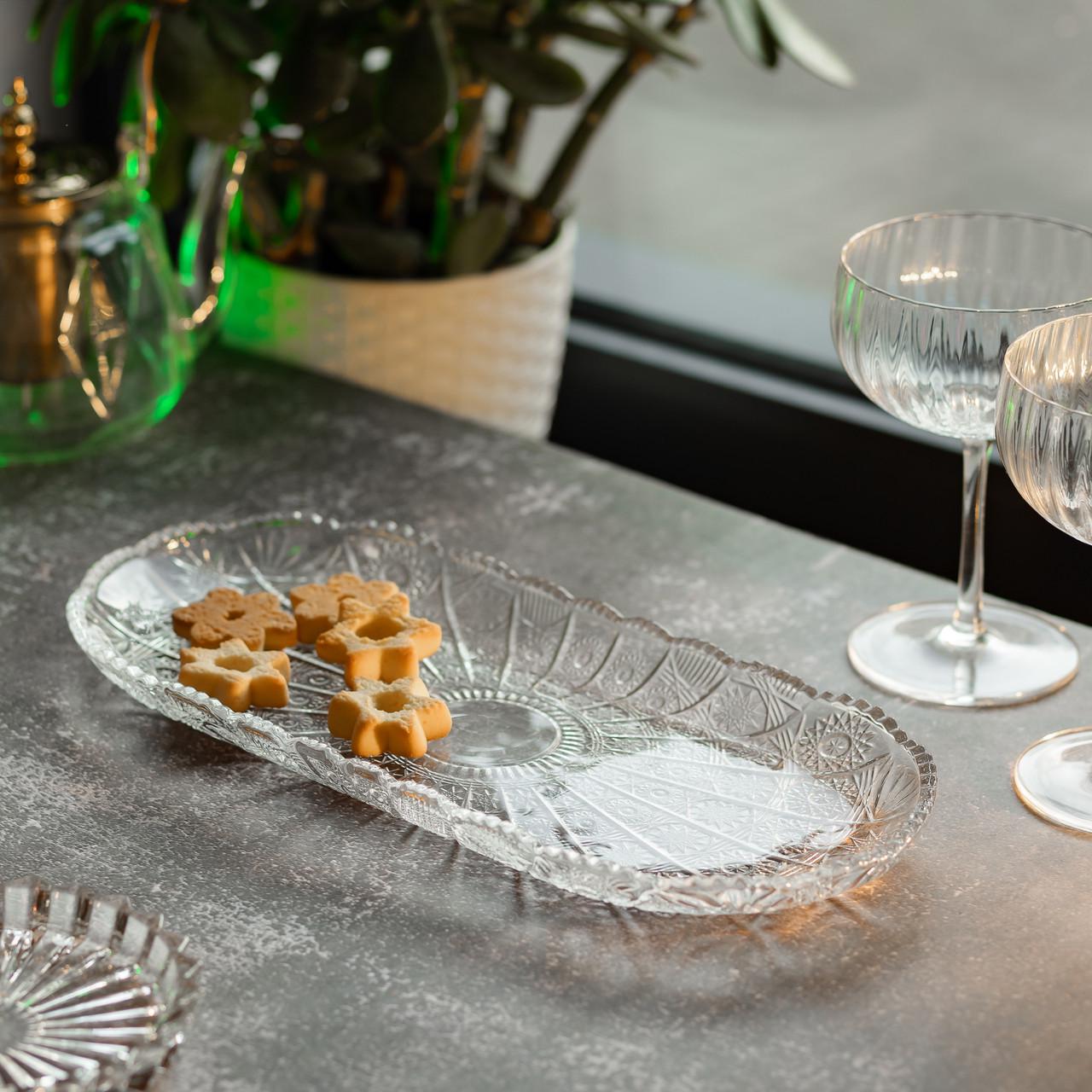 Блюдо сервірувальне для подачі закусок 33,5х15х2 см