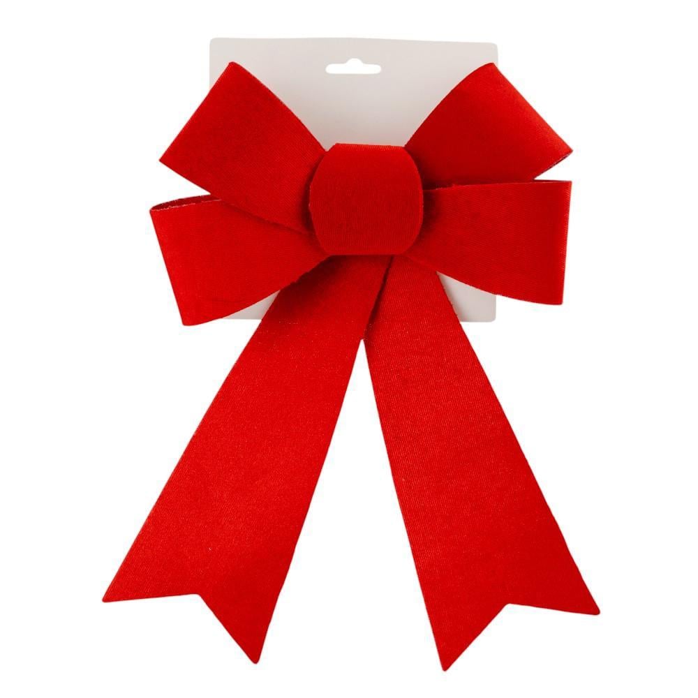 Бант новогодний 32 см Красный бархат (9245-009) Бант новогодний 32 см Красный бархат (9245-009)