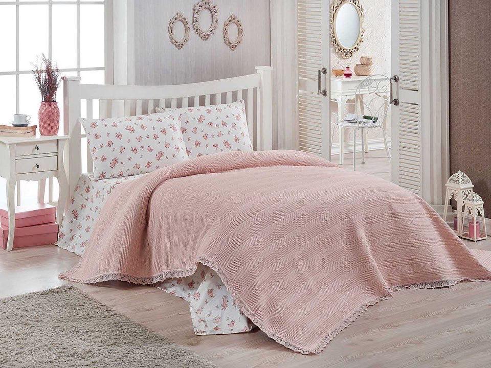 Летний комплект постельного белья Do&Co SOMON с вафельным покрывалом евро