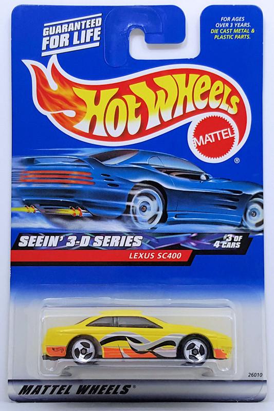 Игрушечная машинка Hot Wheels Lexus SC400 2000 Seein 3-D Series №011 (26010)