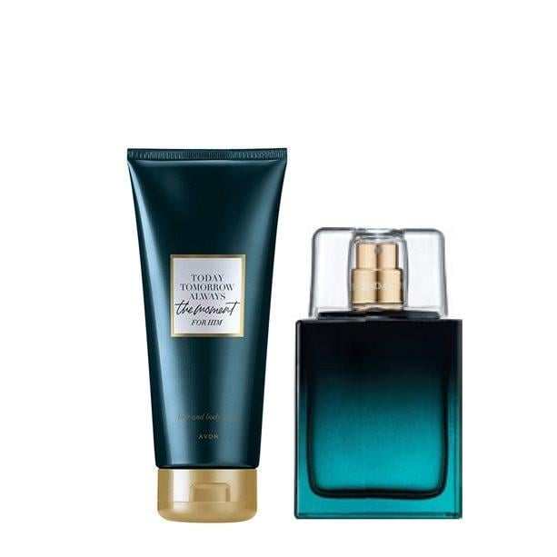 Набор мужской парфюмированный Avon TTA the Moment 2в1 аромат 75 мл шампунь-гель для душа 200 мл (AV79955)