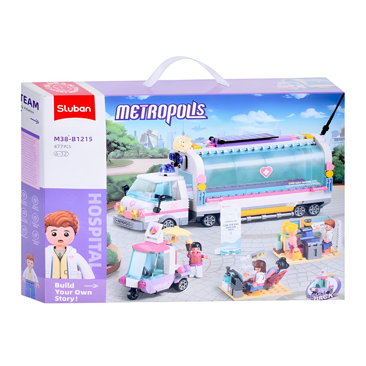 Конструктор Sluban Больница колесах 477 деталей (M38-B1215) - фото 2 Конструктор Sluban Больница колесах 477 деталей (M38-B1215) - фото 2