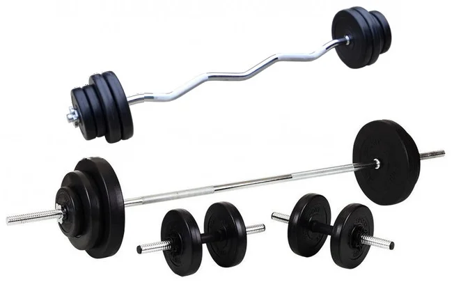 Штанга и гантели RN-Sport на 80 кг 4 грифы/диски/перчатки (2764274329)