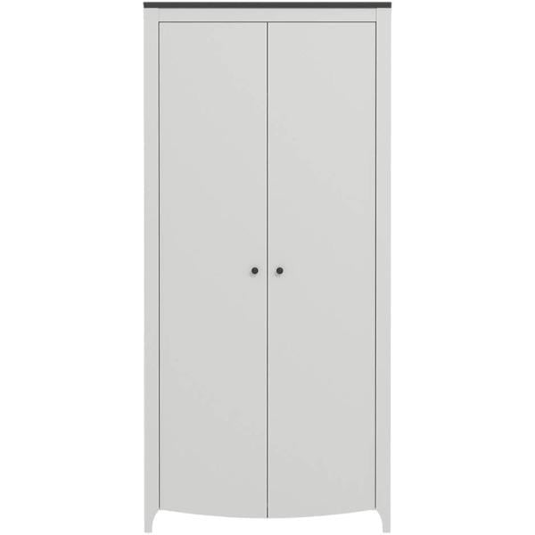 Шкаф платяной Gerbor SZF2D Карина из ламинированной ДСП 590х590х2200 мм Пепельный/Антрацит (50403)