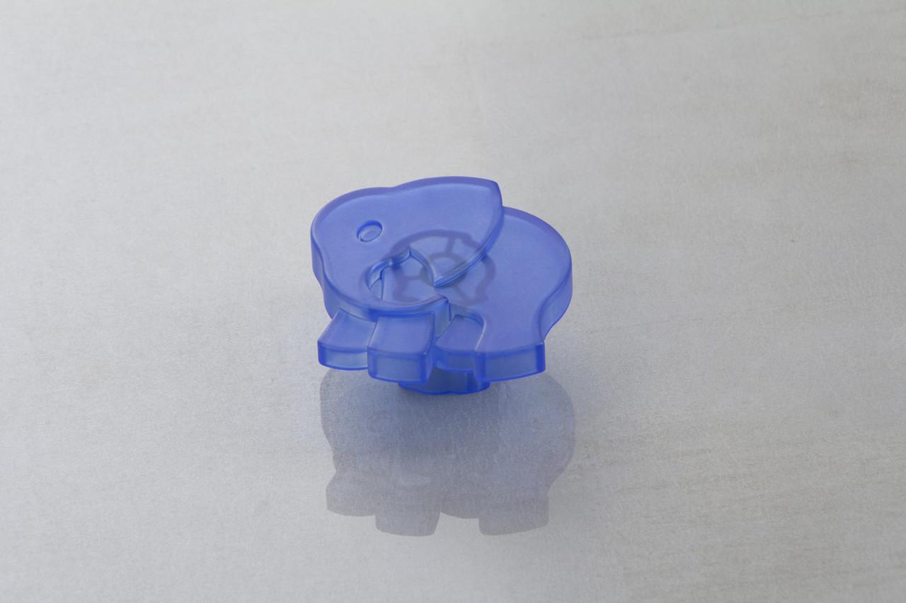 Мебельная ручка Poliplast Слоник РП-17 Прозрачный синий (16108)