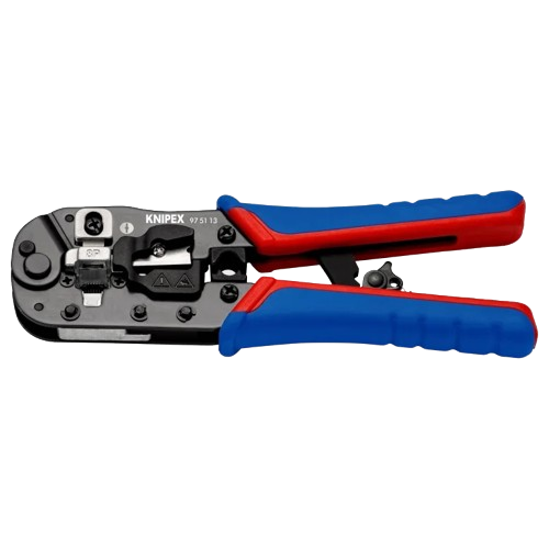 Кримпер для обжима и снятия изоляции кабелей KNIPEX 97 51 13 для RJ45 8P8C Синий (32163256)