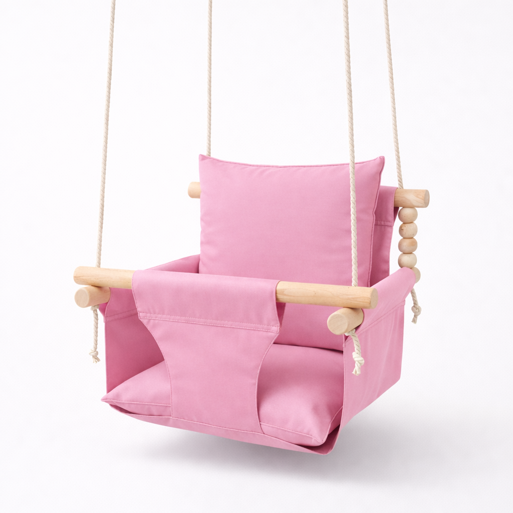 Детские качели подвесные Стандарт хлопок Розовый (gs-9182)