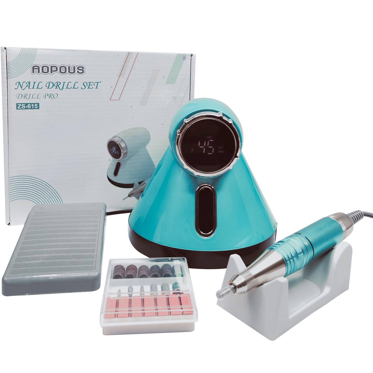 Фрезер машинка для маникюра Nail Drill ZS-615 65 Вт 50000 об/мин Голубой (13010627)