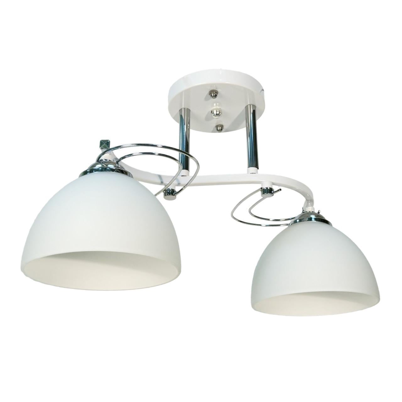 Потолочная люстра Numina на две лампы 6004/2 бело-серебристая