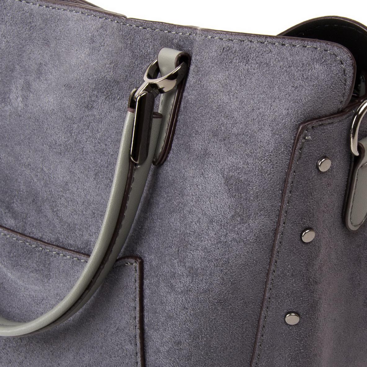 Женская модельная сумка из замша Fashion 5124 Серый - фото 3