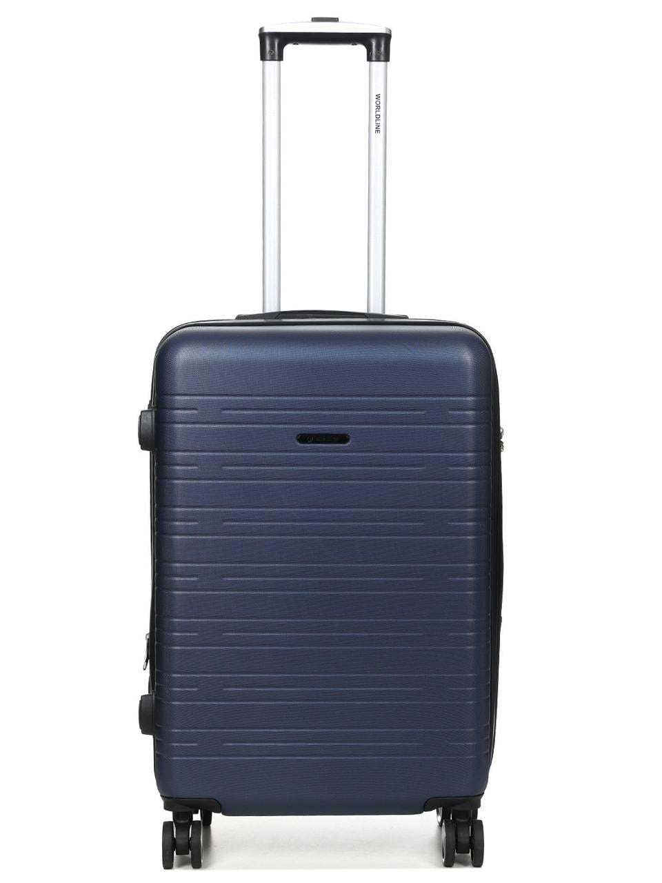 Чемодан Франция средняя Worldline M 66х44х28+3 см 74 л 3,5 кг Синий (627)